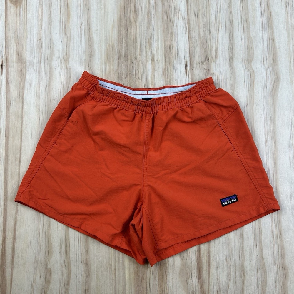 Patagonia Women's Orange Drawstring Athletic Shorts XS 4 Inch Inseam
